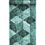 tapet 3D marmor motiv smaragdgrønt af Origin Wallcoverings