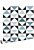 tapet grafiske trekanter hvidt, sort, vintageblåt og lyseblåt af ESTAhome