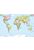 fototapet  World Map mangefarvet af Komar