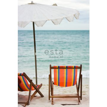 fototapet  strand havgrønt og orange fra ESTA home