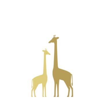 fototapet  giraffer okkergult af ESTAhome