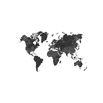 fototapet  verdenskort antracitgråt af ESTAhome