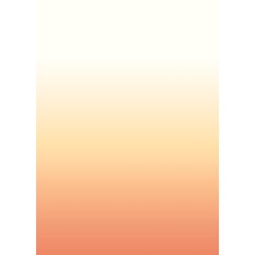 fototapet  gulv til loft dip dye gradient orange af ESTAhome