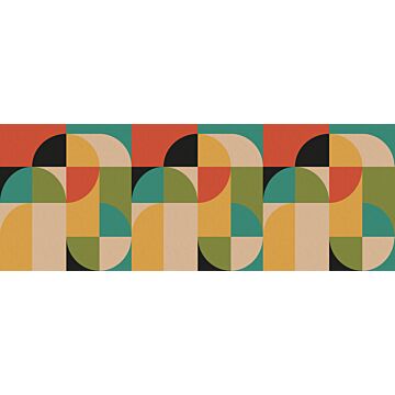 fototapet  geometrisk motiv i Bauhaus-stil mangefarvet af ESTAhome