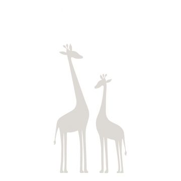 fototapet  giraffer varmgråt af Origin Wallcoverings