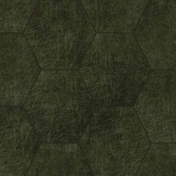 självhäftande väggpaneler eko-läder sekskant olivengrønt fra Origin