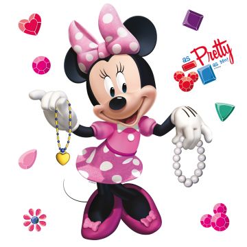 wallsticker Minnie Mouse lyserødt af Disney