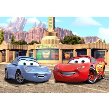 fototapet  Biler rødt, blåt og beige af Disney