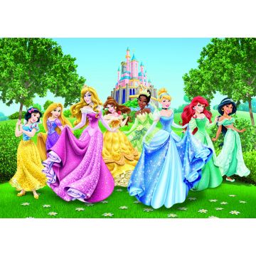 fototapet  Prinsesser grønt, gul og blåt af Disney