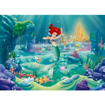 plakat Ariel - Den lille havfrue grønt, blåt og rødt af Disney