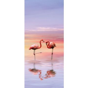 poster flamingoer lilla og lyserødt fra Sanders & Sanders