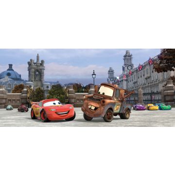 plakat Biler brunt, rødt og blåt af Disney