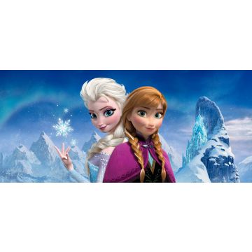 plakat FrostAnna & Elsa blåt og lilla af Disney