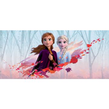 plakat FrostAnna & Elsa blåt, lilla og orange af Disney