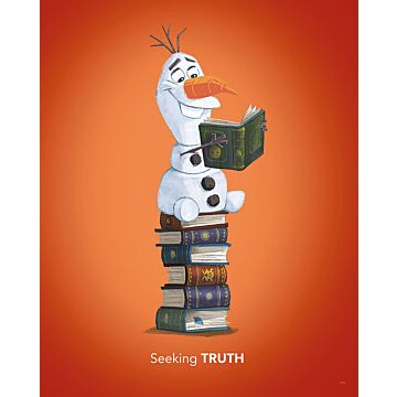 plakat Frozen Olaf orange af Komar