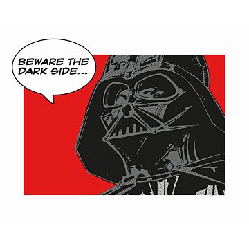plakat Star Wars Classic Comic Quote Vader rødt og sort af Komar