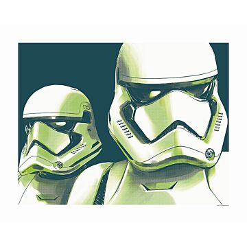 plakat Star Wars Faces Stormtrooper grønt af Komar