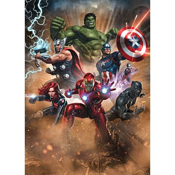 fototapet  Avengers Superpower mangefarvet af Komar