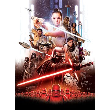 fototapet  STAR WARS EP9 Movie Poster Rey mangefarvet af Komar