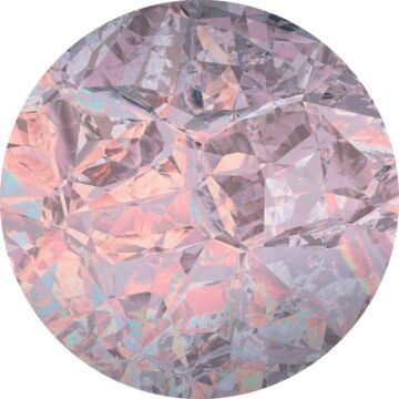 selvklæbende fototapet rundt krystaller lyserødt og syrenlilla af Sanders & Sanders