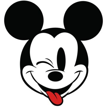 wallsticker Mickey Mouse sort og hvidt og rødt af Sanders & Sanders