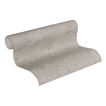 tapet beton-look muldvarpegråt af A.S. Création
